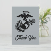 Eén kleur EGA - zwart Bedankkaart (Staand voorkant)