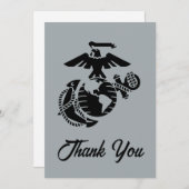 Eén kleur EGA - zwart Bedankkaart (Voorkant / Achterkant)