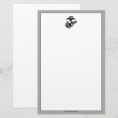 Eén kleur EGA - zwart Briefpapier (Voorkant / Achterkant)