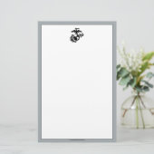 Eén kleur EGA - zwart Briefpapier (Staand voorkant)