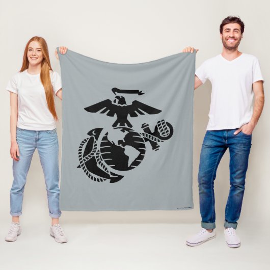 Eén kleur EGA - zwart Fleece Deken (In situ)