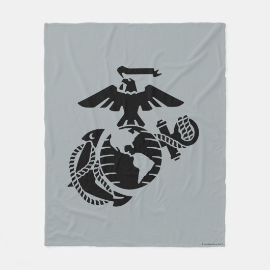 Eén kleur EGA - zwart Fleece Deken (Voorkant)