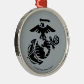 Eén kleur EGA - zwart Metalen Ornament (Rechts)