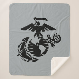 Eén kleur EGA - zwart Sherpa Deken