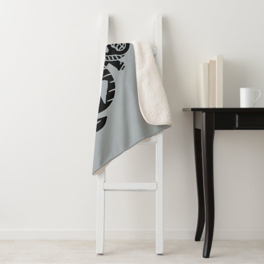 Eén kleur EGA - zwart Sherpa Deken (In situ)