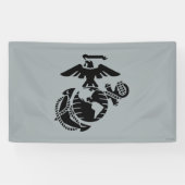 Eén kleur EGA - zwart Spandoek (Horizontaal)