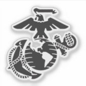 Eén kleur EGA - zwart Sticker (Voorkant)