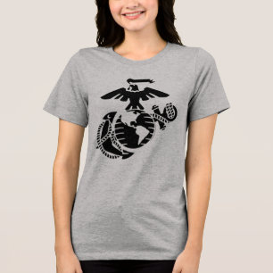 Eén kleur EGA - zwart Tri-Blend Shirt