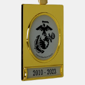 Eén kleur EGA - zwart Verguld Banner Ornament (Rechts)