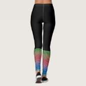 Eén kleuren- en kleurrijke Stripe knie-high-socket Leggings (Achterkant)
