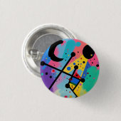 Een kleurfeest ronde button 3,2 cm (Voorkant /achterkant)