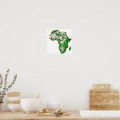 Een kleurgecodeerde Schaduwreliëfkaart van Afrika Poster (Keuken)