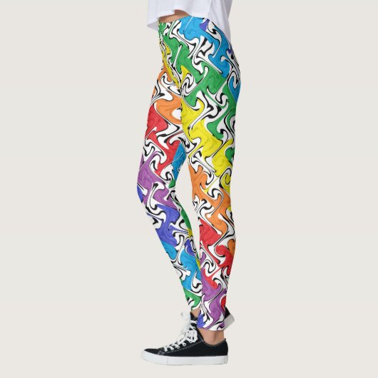 Een kleurrijk Abstract Leggings (Links)