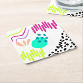 Een kleurrijk Abstract patroon. Kartonnen Onderzetters (Schuin)