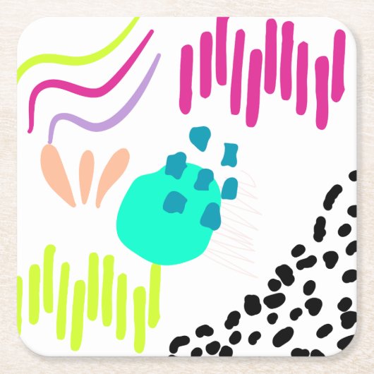 Een kleurrijk Abstract patroon. Kartonnen Onderzetters (Voorkant)