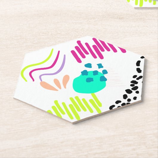 Een kleurrijk Abstract patroon. Kartonnen Onderzetters (Schuin)