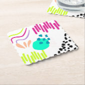 Een kleurrijk Abstract patroon. Kartonnen Onderzetters (Gebogen)