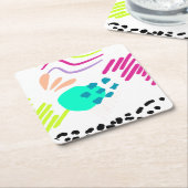 Een kleurrijk Abstract patroon. Kartonnen Onderzetters (Schuin)