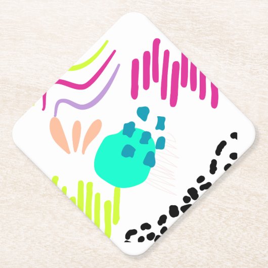 Een kleurrijk Abstract patroon. Kartonnen Onderzetters (Voorkant)