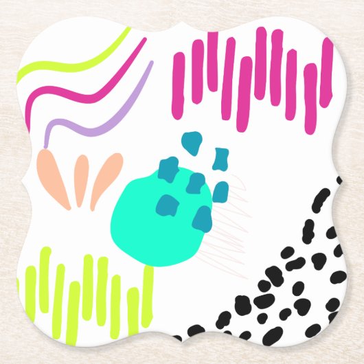 Een kleurrijk Abstract patroon. Kartonnen Onderzetters (Voorkant)