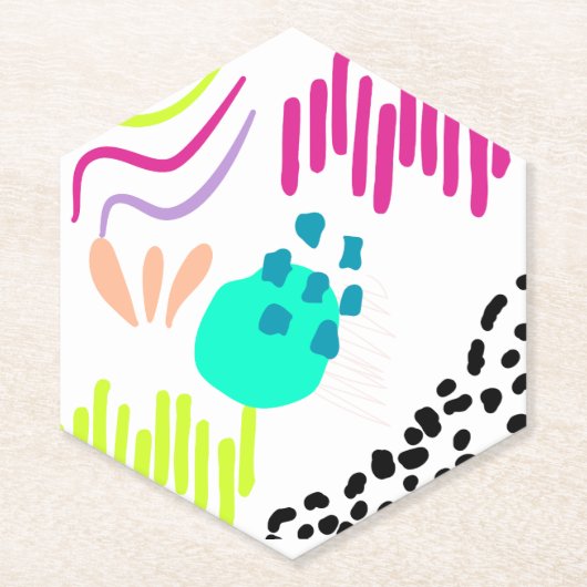 Een kleurrijk Abstract patroon. Kartonnen Onderzetters (Voorkant)