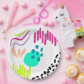 Een kleurrijk abstract patroon. papieren bordje (Feest)