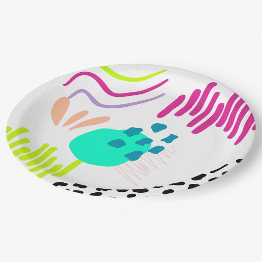 Een kleurrijk abstract patroon. papieren bordje (Gekanteld)