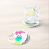 Een kleurrijk Abstract patroon. Ronde Kartonnen Onderzetter (Insitu)