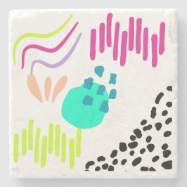 Een kleurrijk Abstract patroon. Stenen Onderzetter