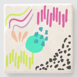 Een kleurrijk Abstract patroon. Stenen Onderzetter