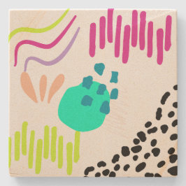 Een kleurrijk Abstract patroon. Stenen Onderzetter