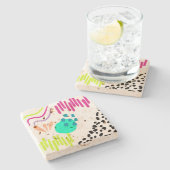 Een kleurrijk Abstract patroon. Stenen Onderzetter (Zijkant)