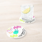 Een kleurrijk Abstract patroon. Zandsteen Onderzetter (Zijkant)