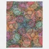 Een kleurrijk achtergrondpatroon van de textuur va fleece deken (Voorkant)