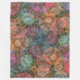 Een kleurrijk achtergrondpatroon van de textuur va fleece deken