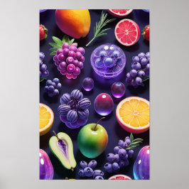 Een kleurrijk assortiment van fruit poster
