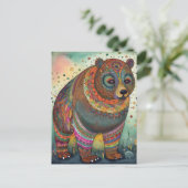 Een kleurrijk Beer Briefkaart (Staand voorkant)