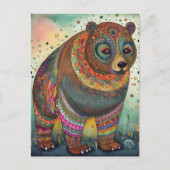 Een kleurrijk Beer Briefkaart (Voorkant)