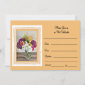 Een kleurrijk boeket op fel Sinaasappel Feestdagenkaart (Voorkant)