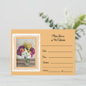 Een kleurrijk boeket op fel Sinaasappel Feestdagenkaart (Staand voorkant)