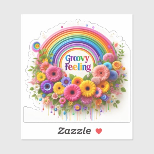 Een kleurrijk Collectie van Groovy Feeling Sticker (Vel)