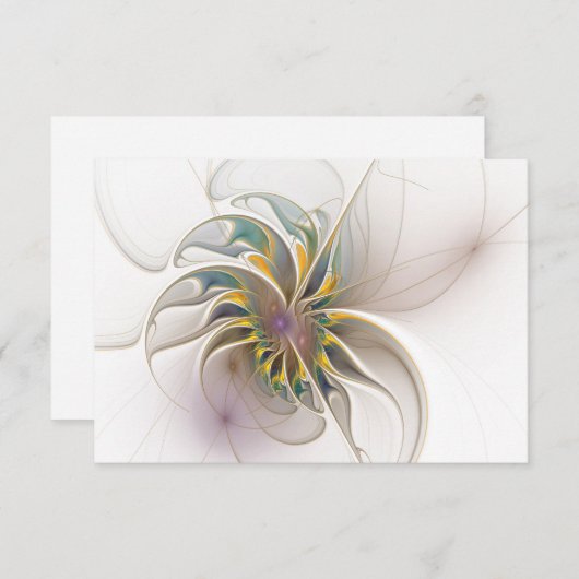 Een kleurrijk fractaal ornament. Abstracte bloem (Voorkant / Achterkant)