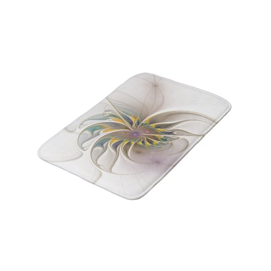 Een kleurrijk fractaal ornament. Abstracte bloem Badmat (Gekanteld)