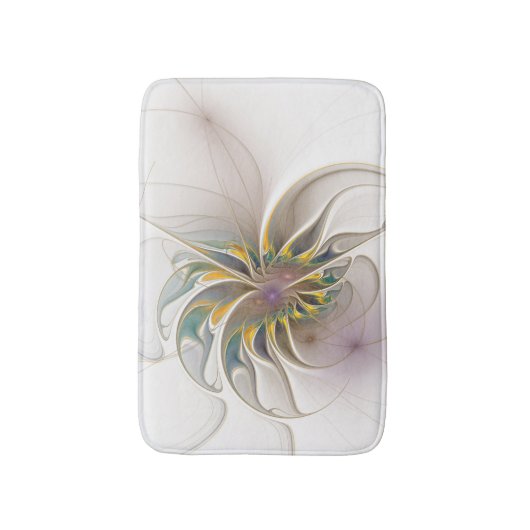 Een kleurrijk fractaal ornament. Abstracte bloem Badmat (Voorkant Verticaal)