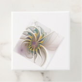 Een kleurrijk fractaal ornament. Abstracte bloem Bedankjes Labels (In situ)