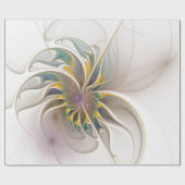 Een kleurrijk fractaal ornament. Abstracte bloem Cadeaupapier (Vlak)