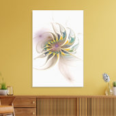 Een kleurrijk fractaal ornament. Abstracte bloem Canvas Afdruk (Insitu (Woonkamer))