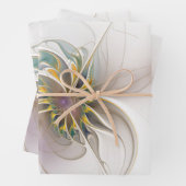 Een kleurrijk fractaal ornament. Abstracte bloem Inpakpapier Vel (In situ)