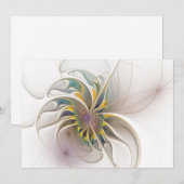 Een kleurrijk fractaal ornament. Abstracte bloem Kaart (Voorkant / Achterkant)