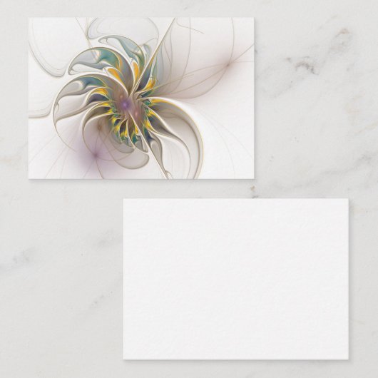 Een kleurrijk fractaal ornament. Abstracte bloem Kortingskaartje (Voorkant / Achterkant)